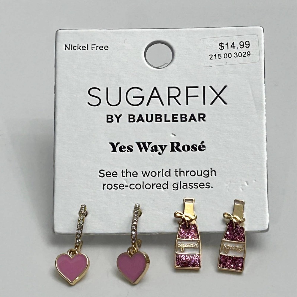 SUGARFIX by BaubleBar 'Yes Way Rose'‎ Earring Set  Pink/Purple